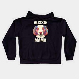 Australian Shepherd Dog Mom Kids Hoodie